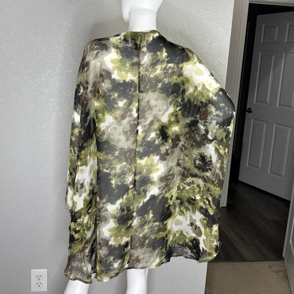 NWT Maggie Barnes Kimono Sheer Chiffon Watercolor Size 3X - Picture 4 of 8